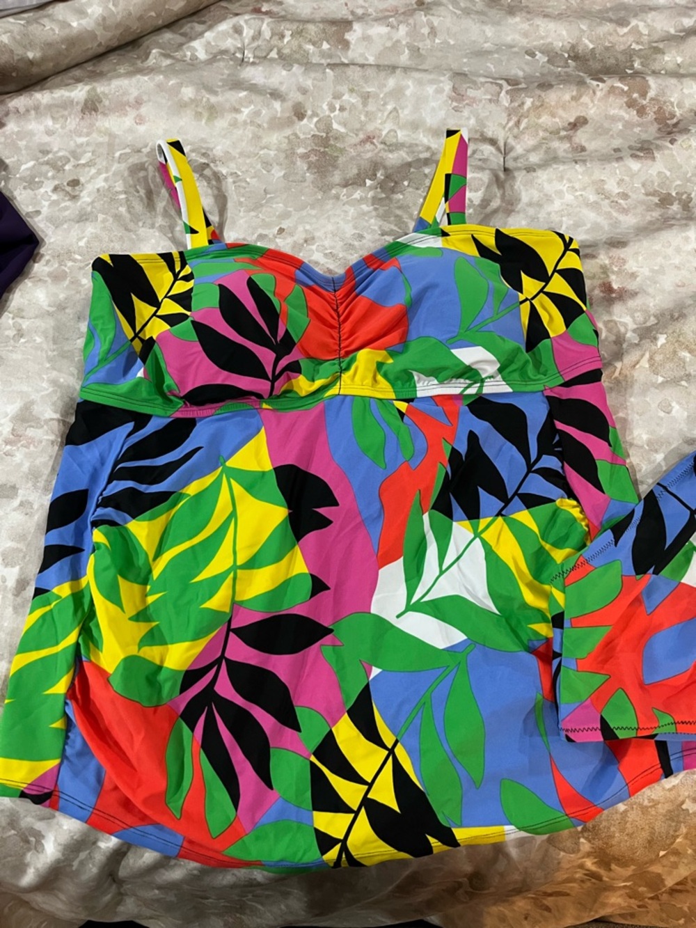 Motherhood Maternity Multicolor Tropical Print Swim Bodysuit